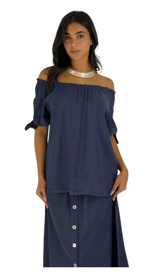 Rinata Navy Top