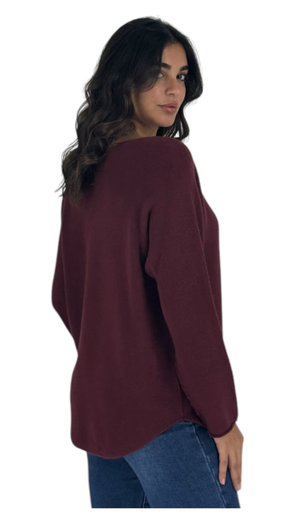 Palmer maroon sweater