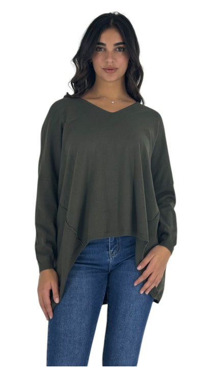 Laurel khaki sweater