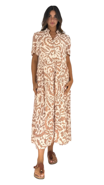 Hayat beige dress