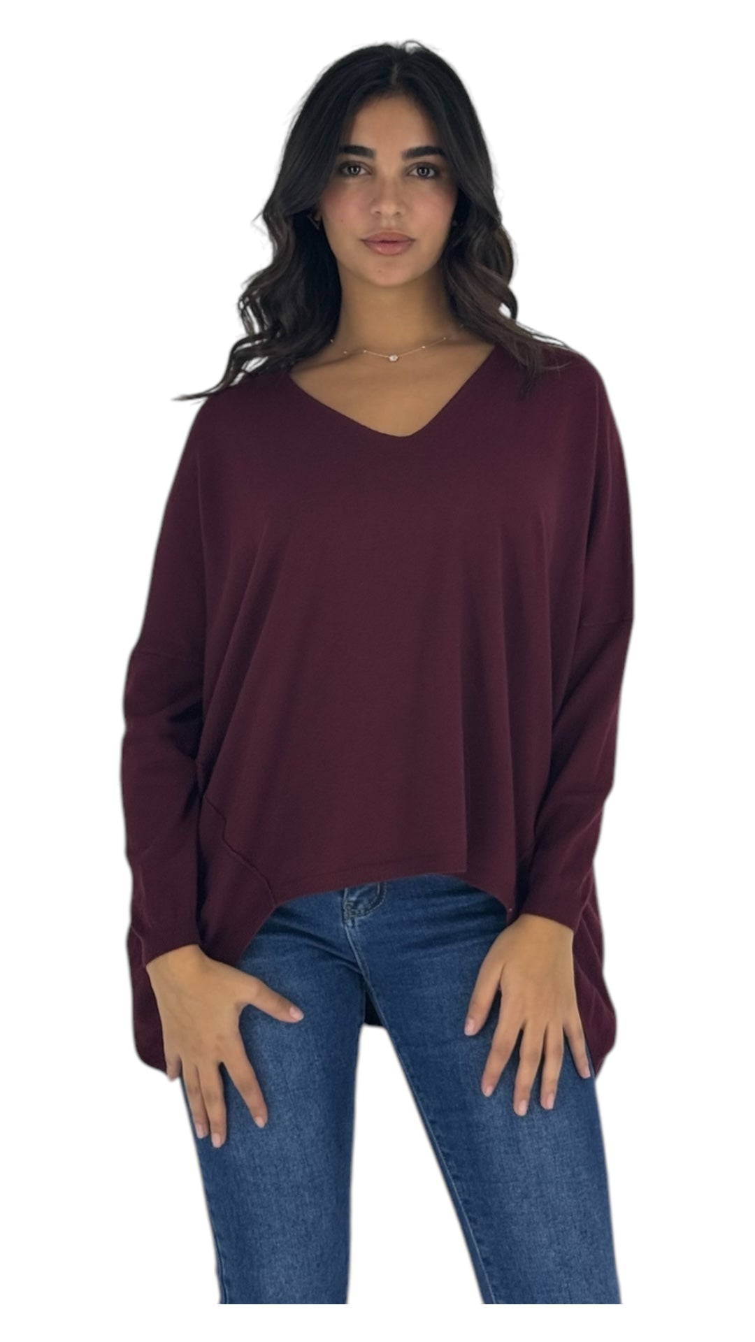 Laurel maroon sweater