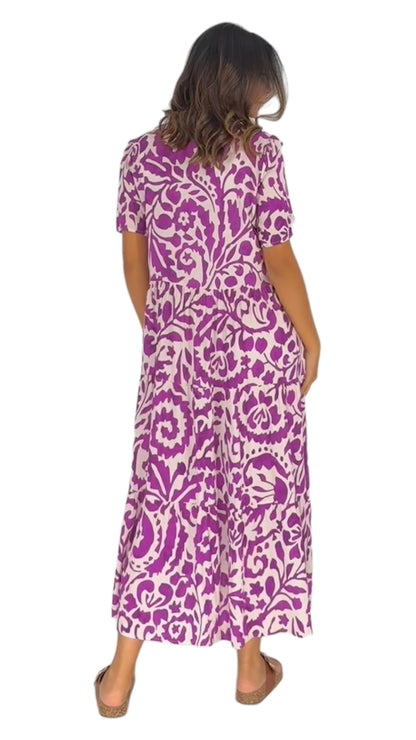 Hayat purple dress