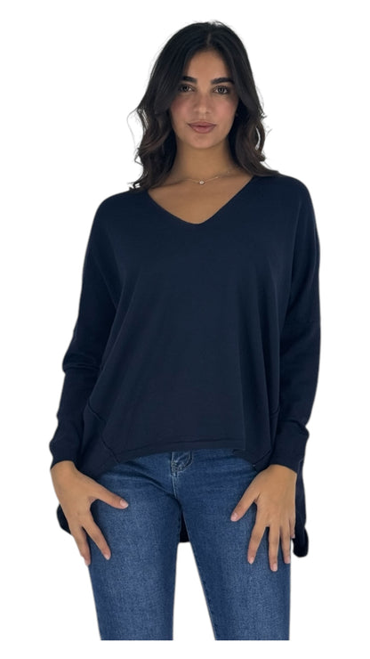 Laurel navy sweater