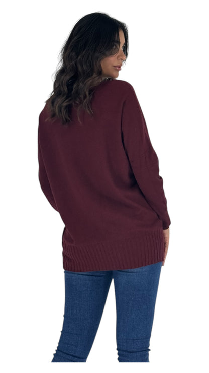 Winnie maroon sweater