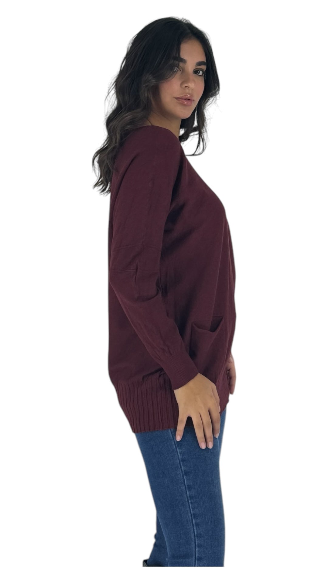 Winnie maroon sweater