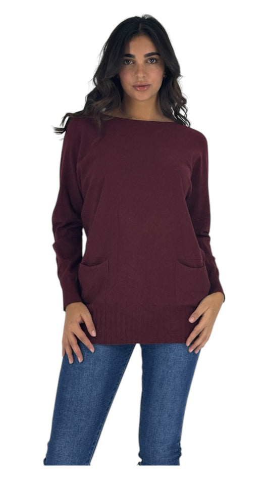 Winnie maroon sweater