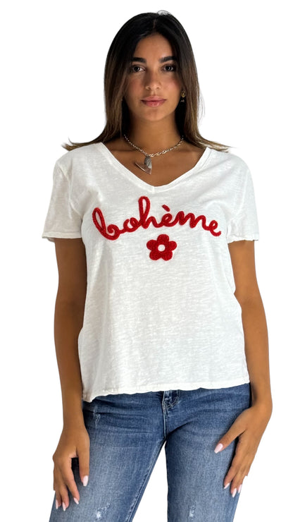 Boheme white/red Tshirt