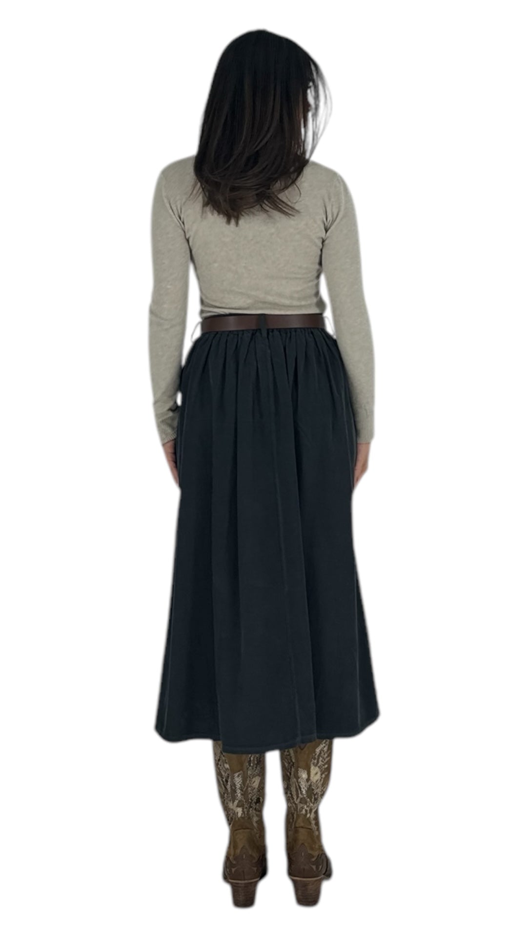 Monti charcoal skirt