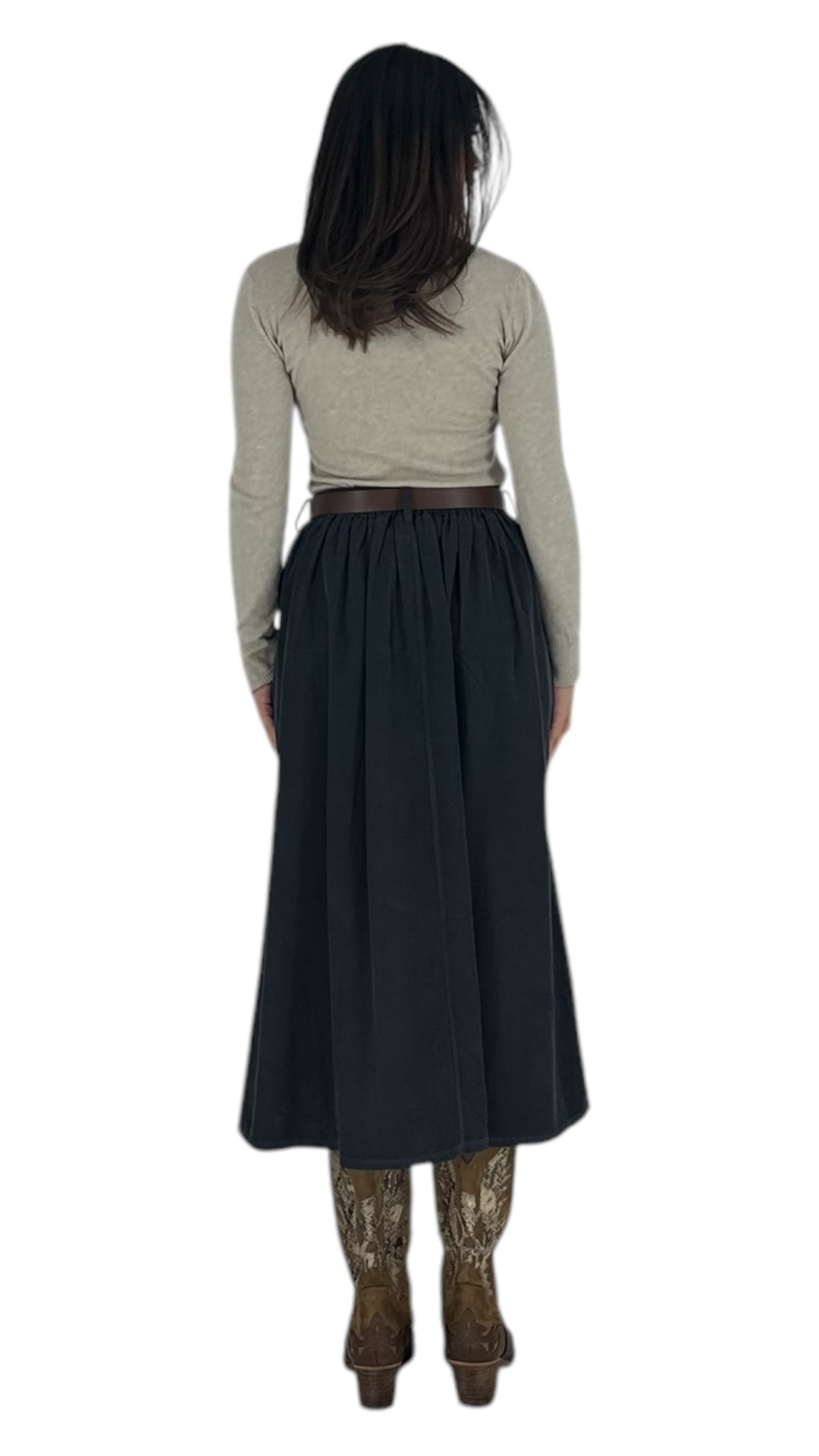 Monti charcoal skirt