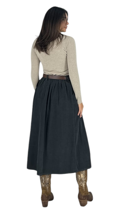 Monti charcoal skirt