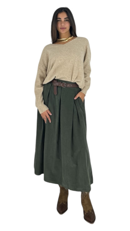 Monti khaki skirt