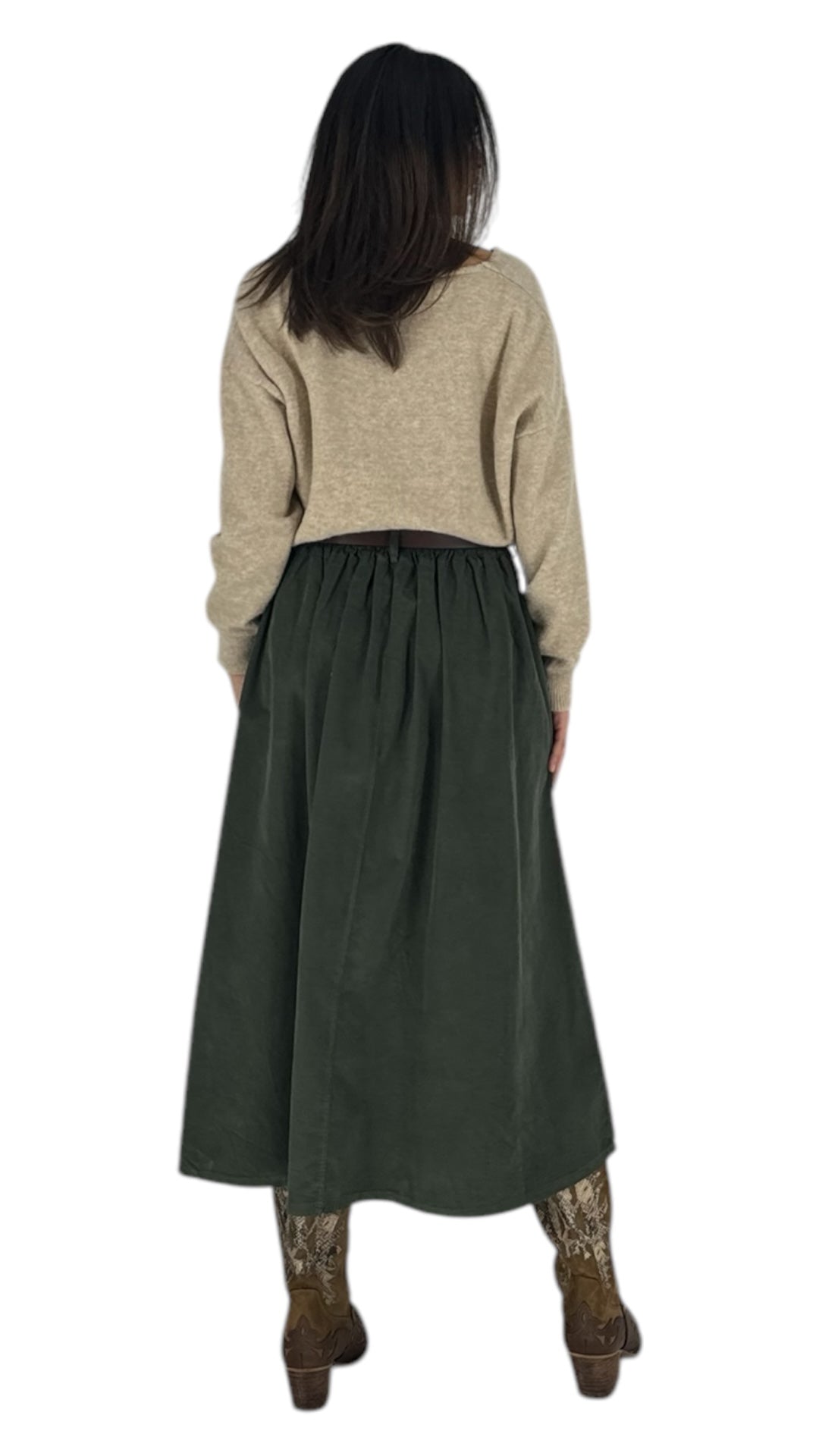 Monti khaki skirt