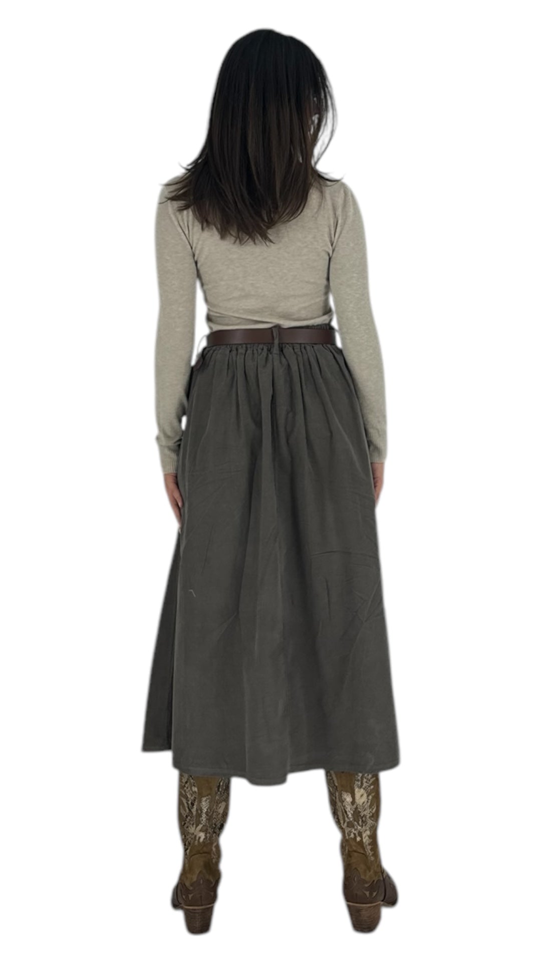 Monti taupe skirt