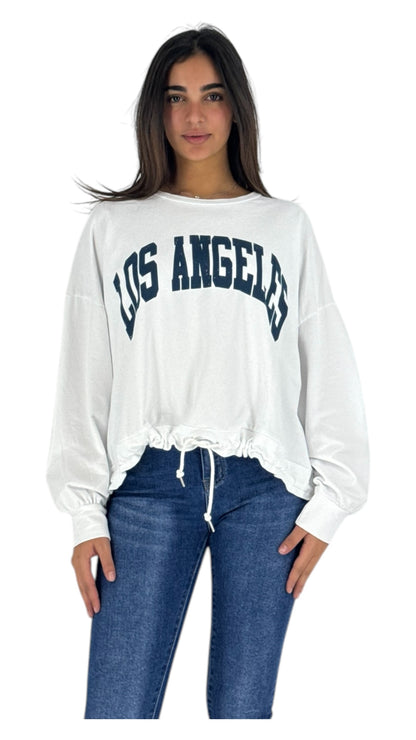 L.A. white sweatshirt