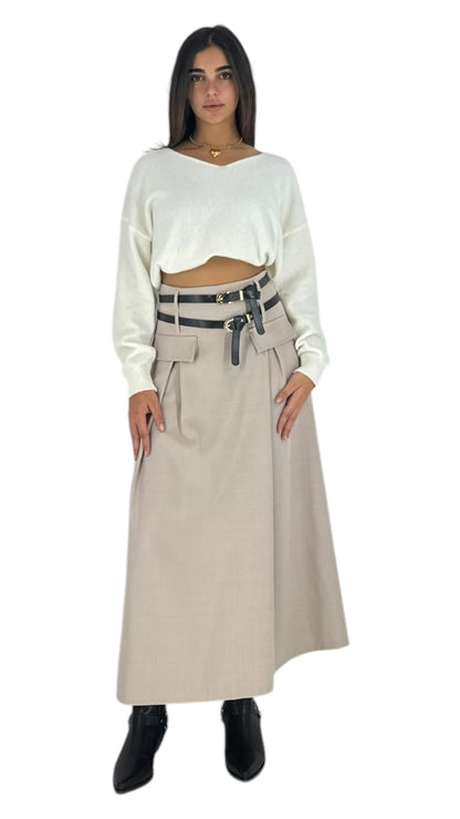 Sven beige skirt