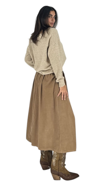 Delon camel skirt