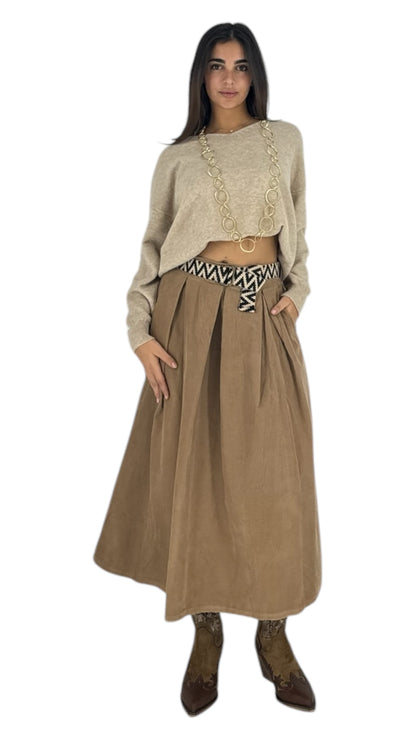 Delon camel skirt