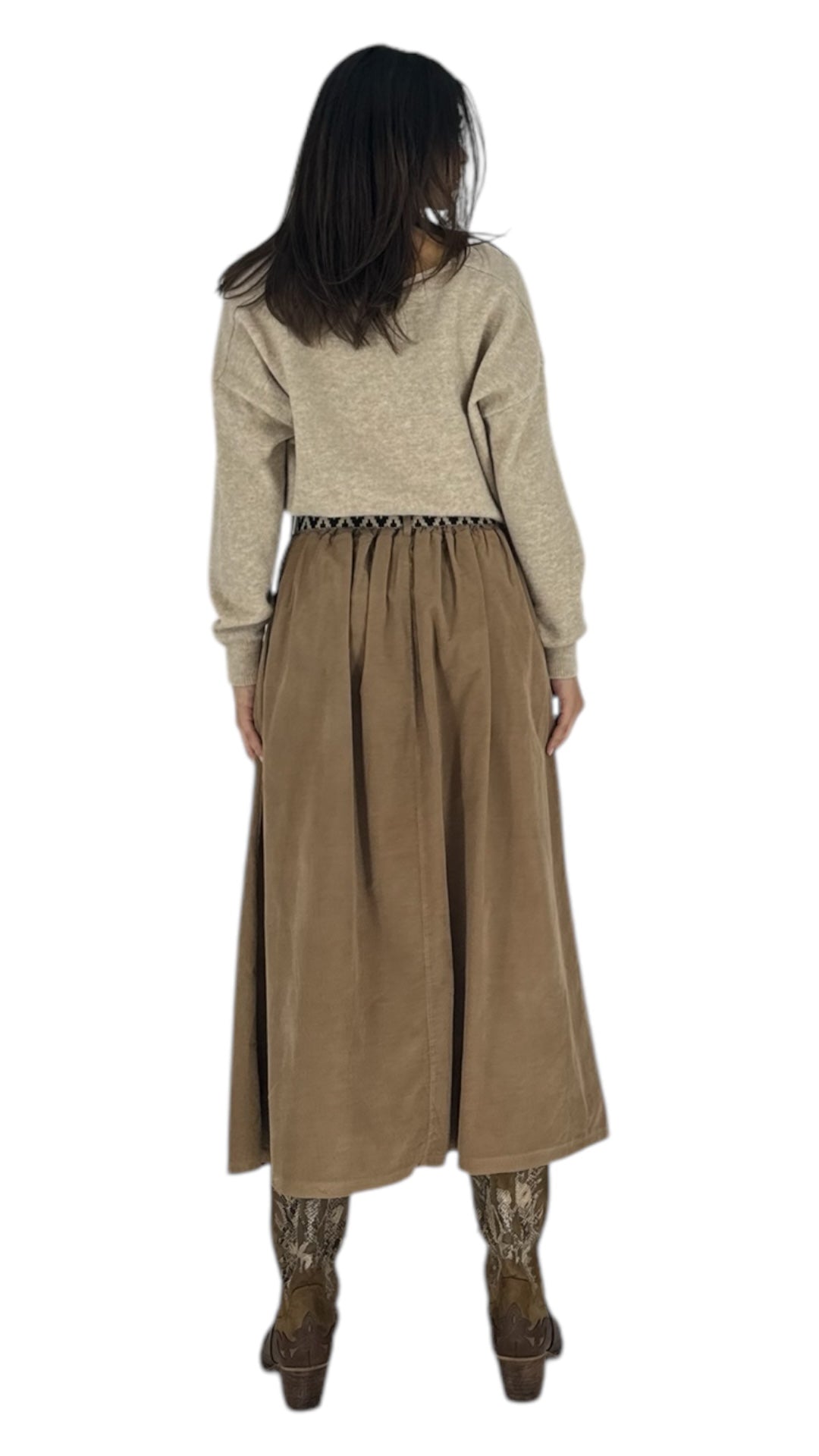 Delon camel skirt