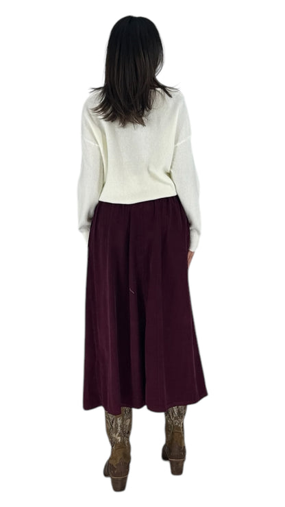 Delon maroon skirt