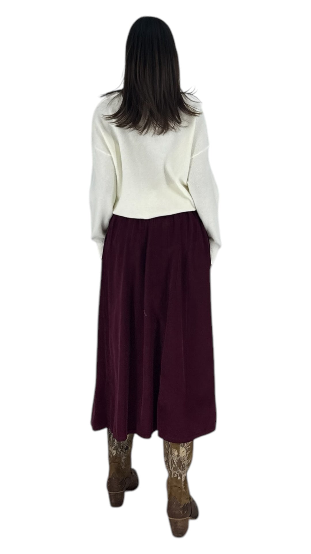 Delon maroon skirt