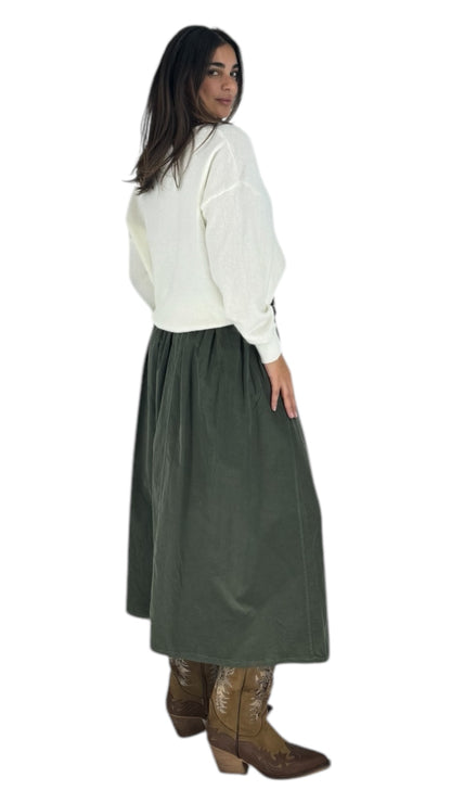 Delon khaki skirt