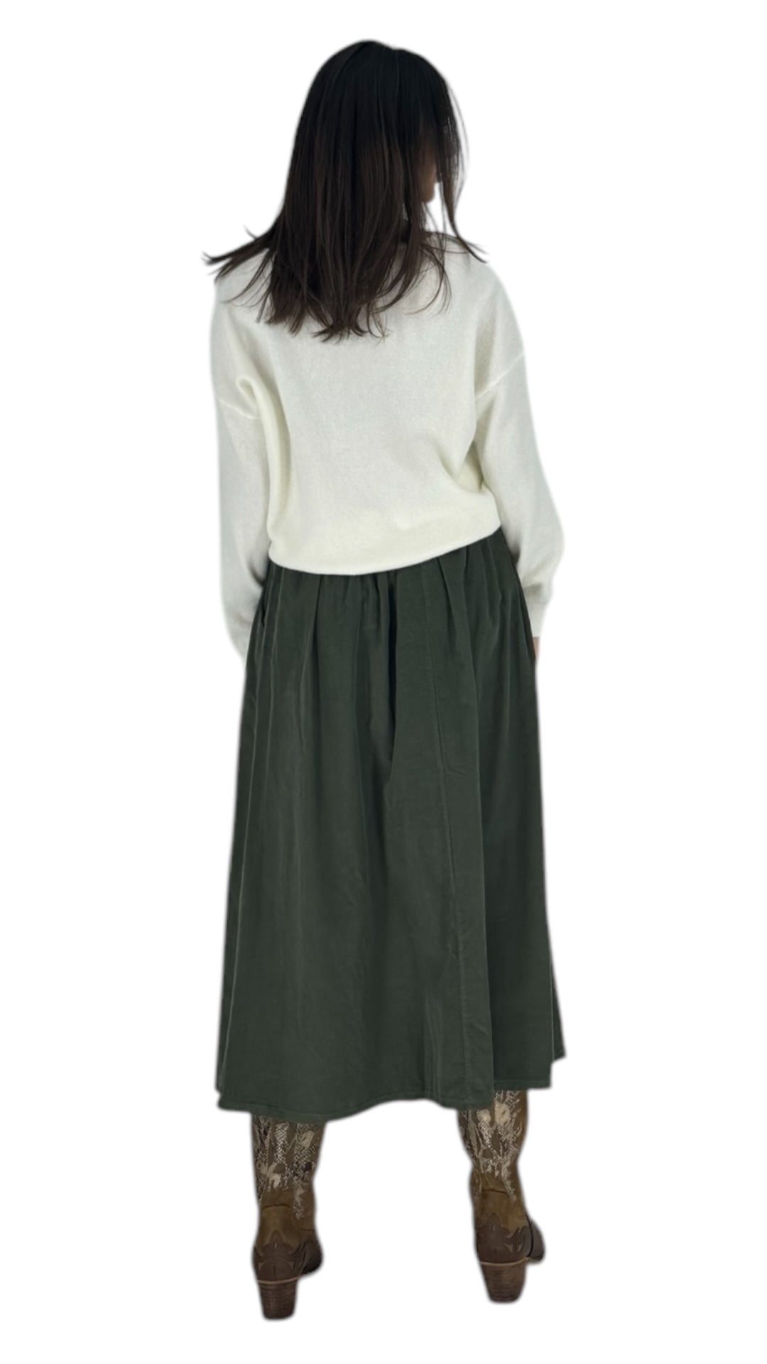 Delon khaki skirt