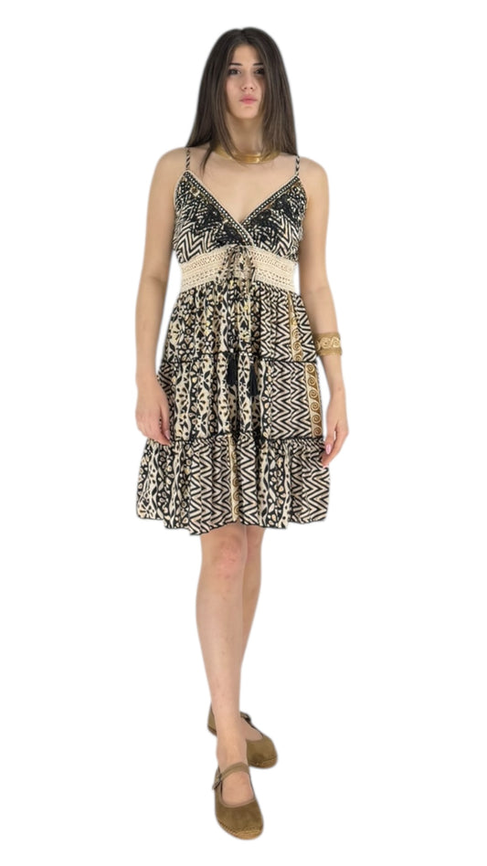 Varon Black/Beige Dress