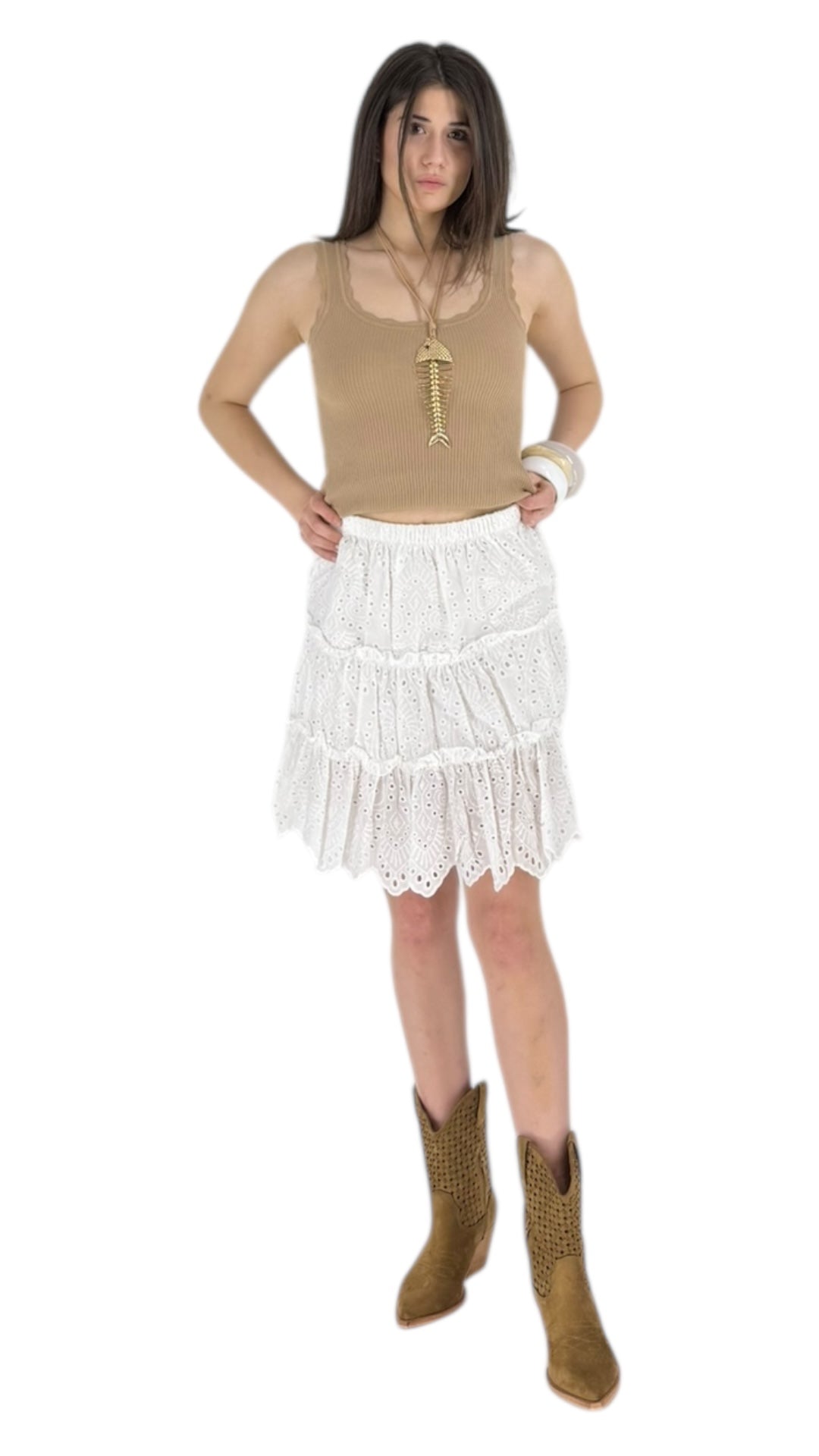 Fallon White Skirt