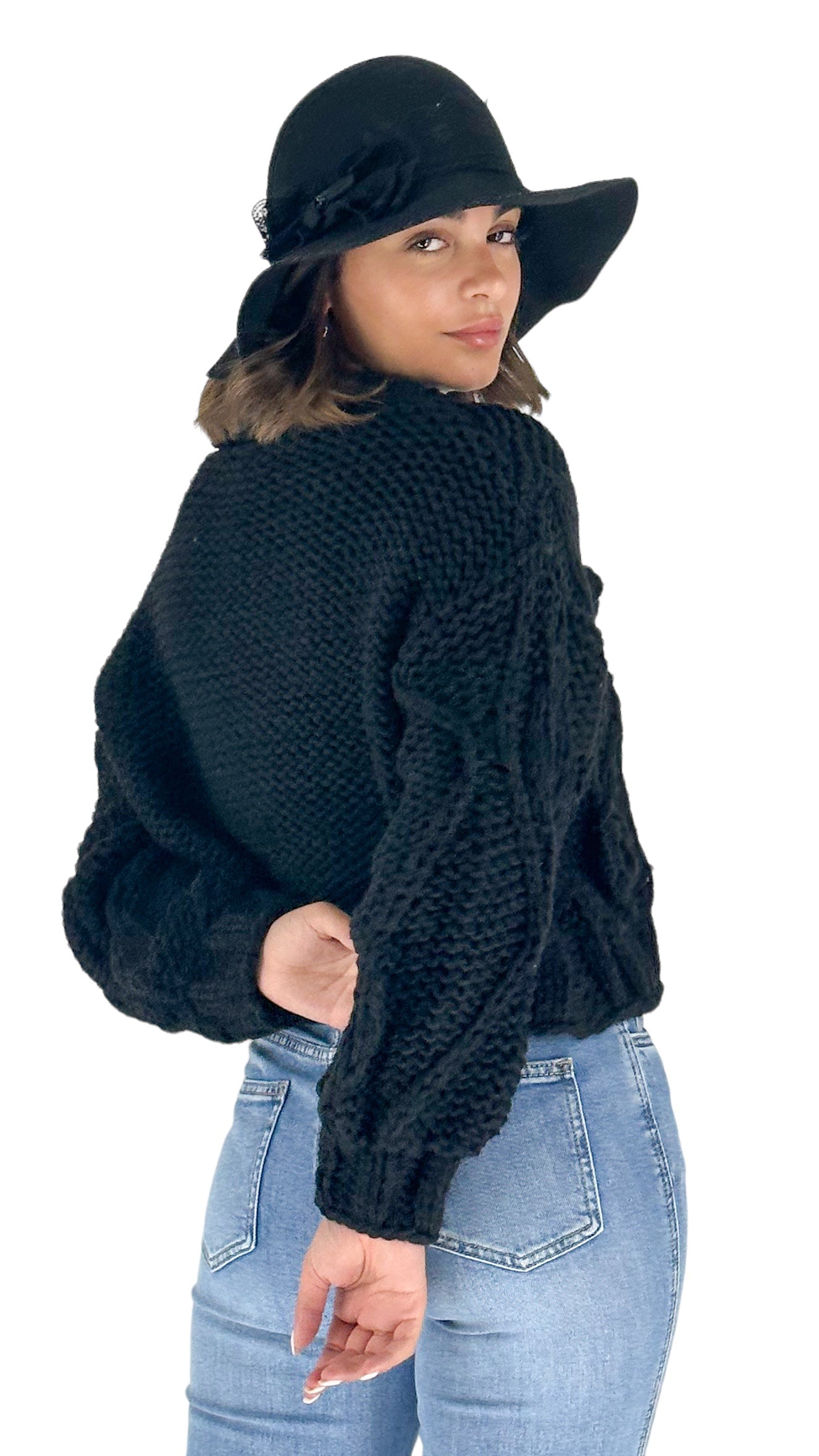 Monti Black Knitted Cardigan