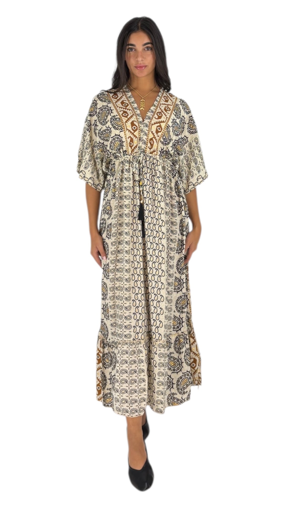 Zinaida Black/Beige Dress