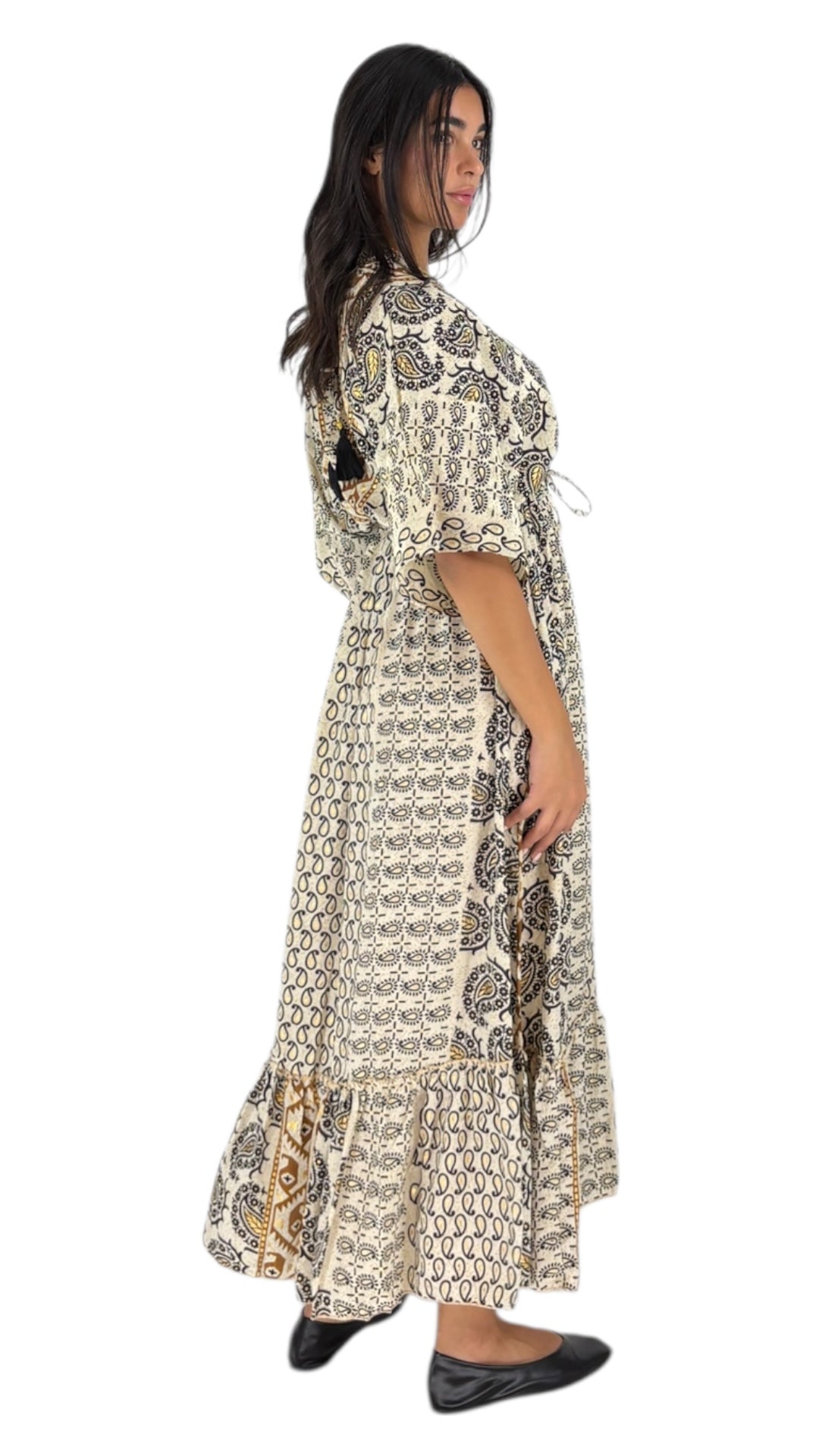 Zinaida Black/Beige Dress