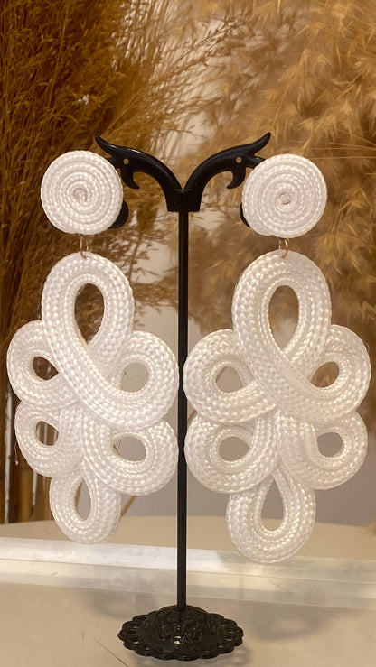 Nina white earrings