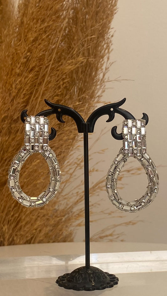 Ray silver earrings