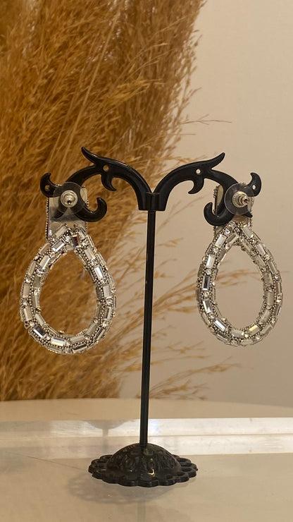 Ray silver earrings