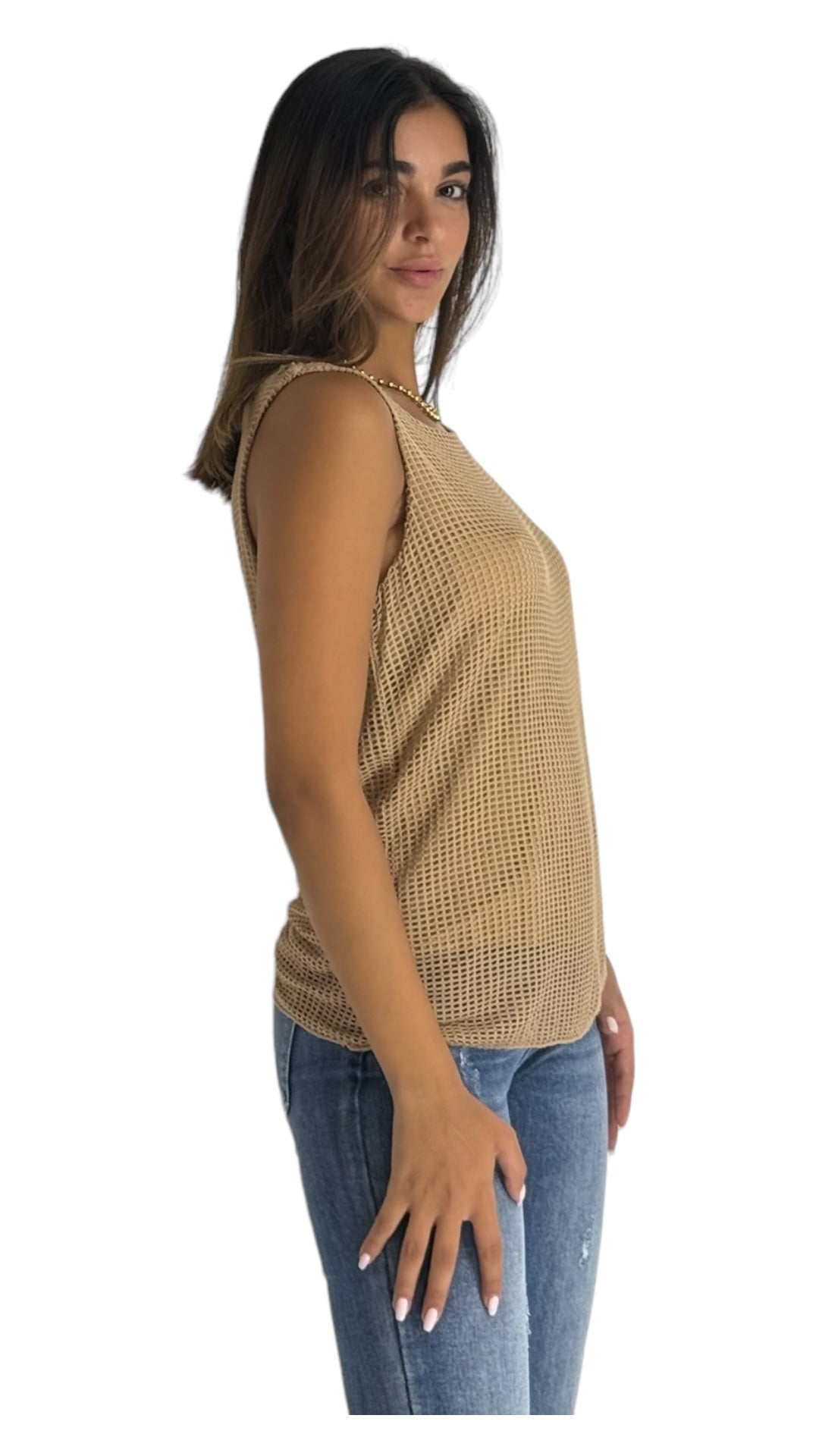 Chloe camel top