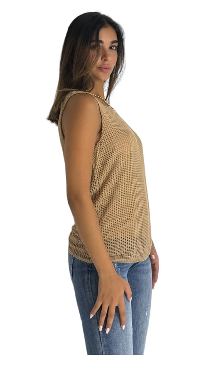 Chloe camel top