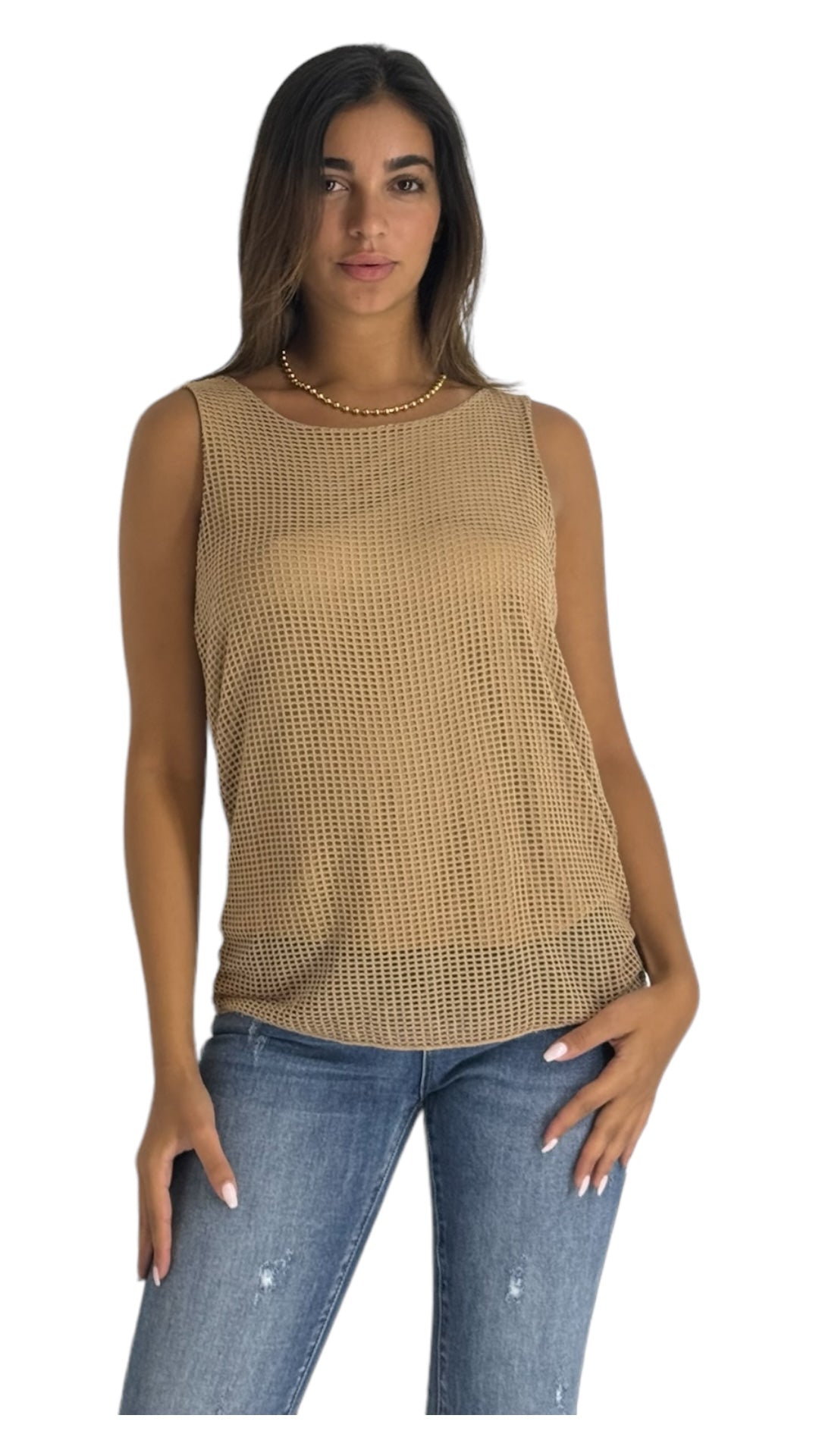 Chloe camel top