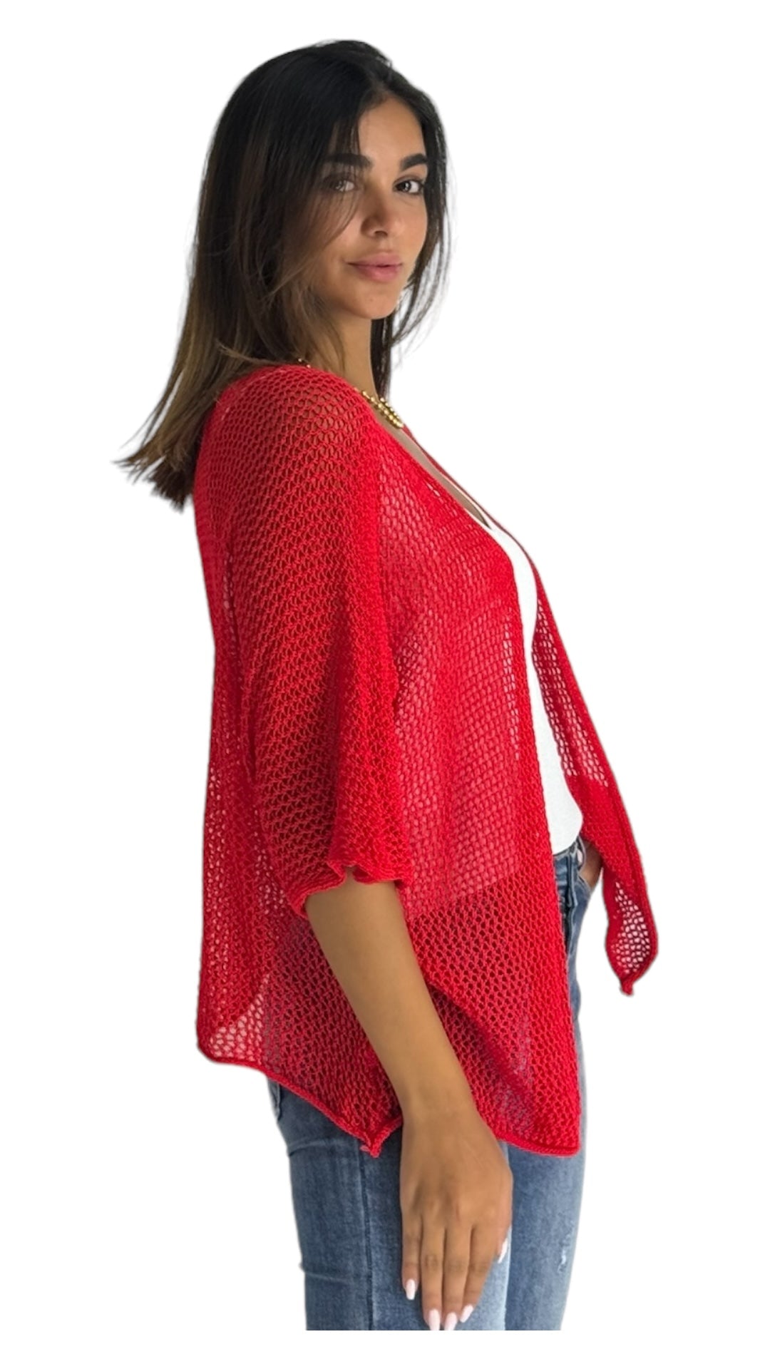 Jill red cardigan