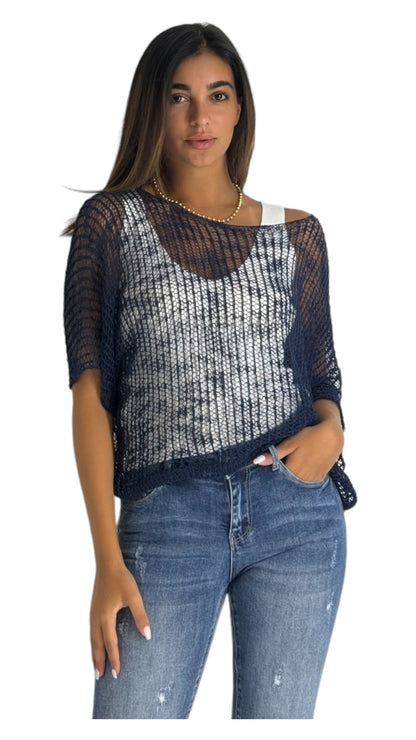 Peony navy top