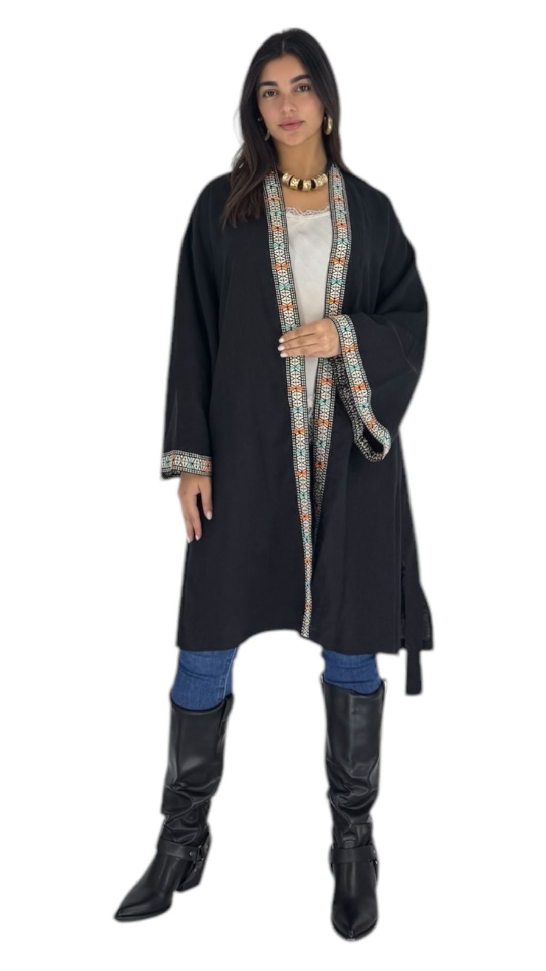 Palm black abaya