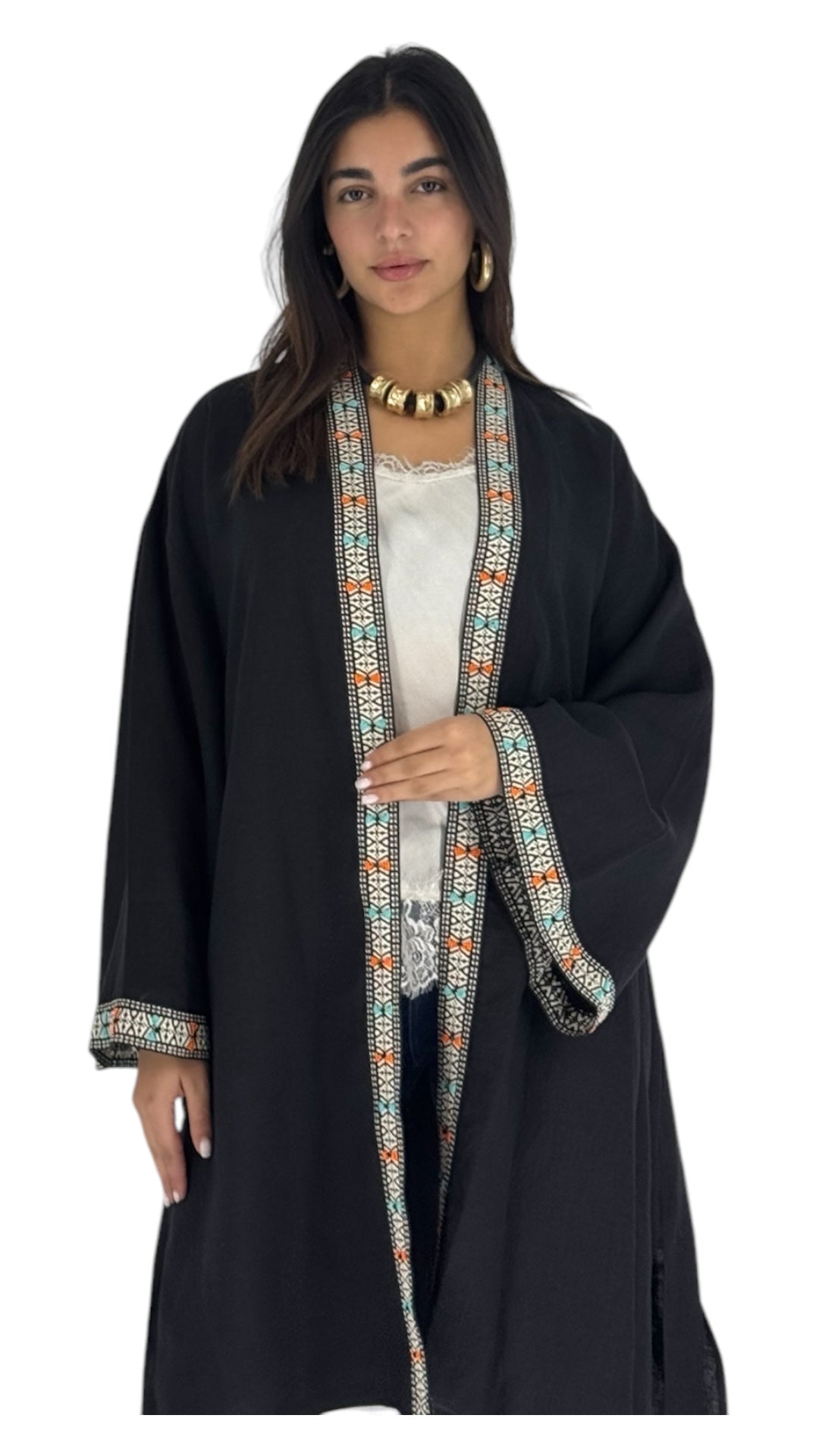 Palm black abaya