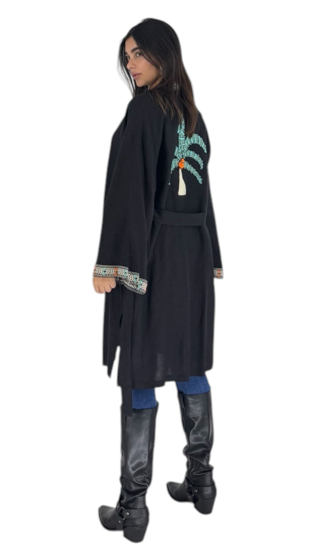 Palm black abaya