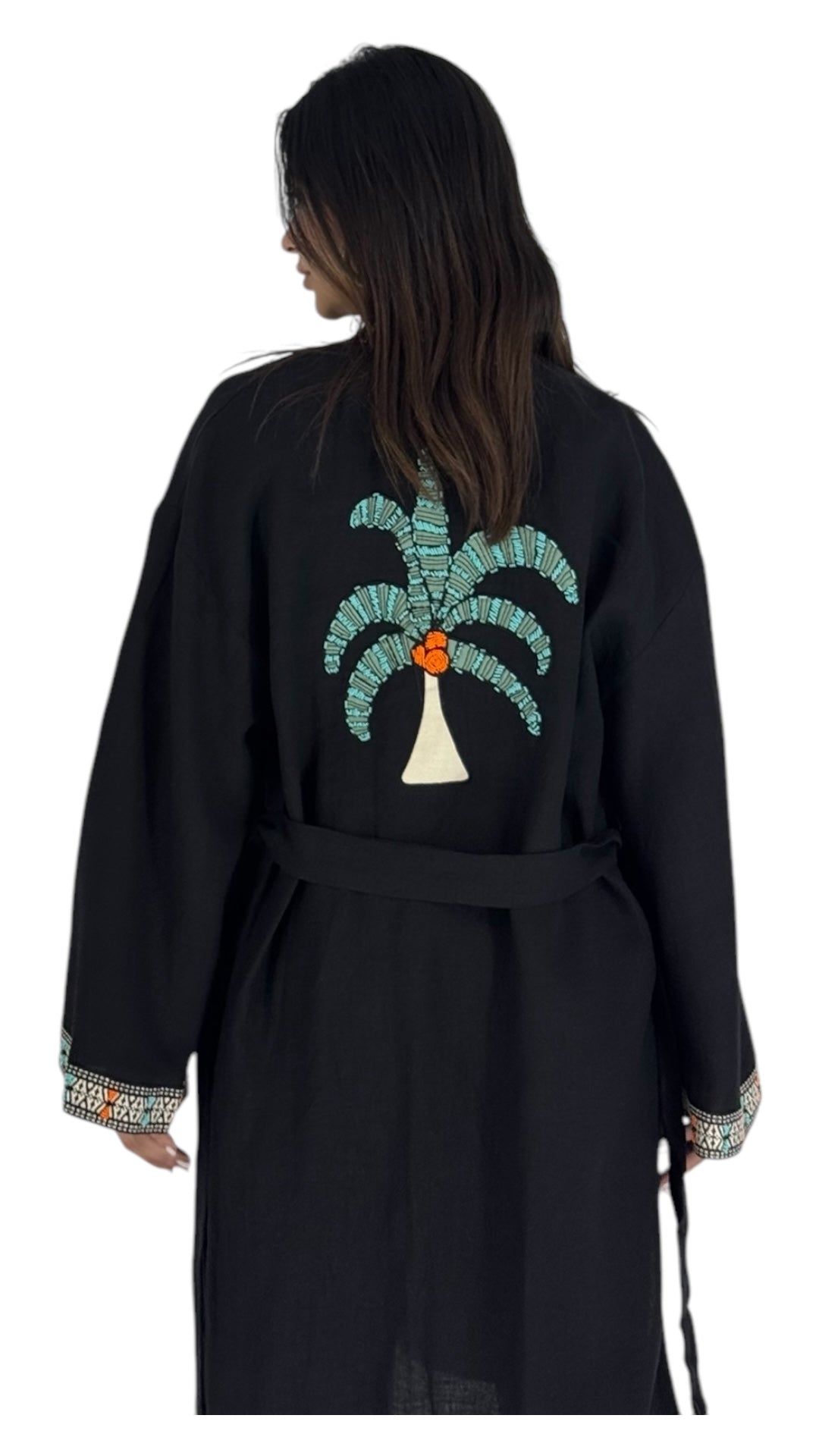 Palm black abaya