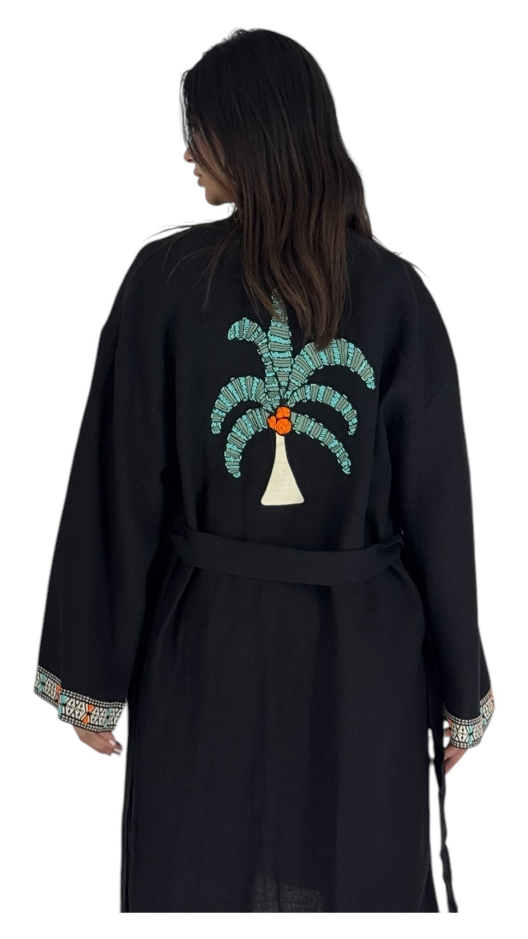Palm black abaya