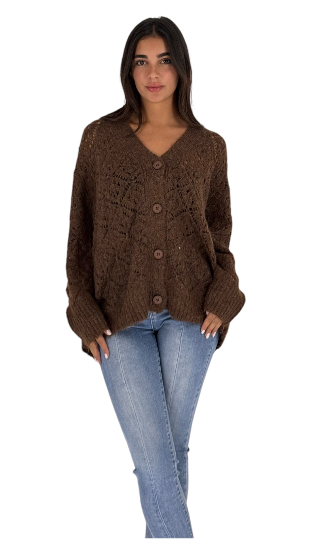 Rufus brown cardigan