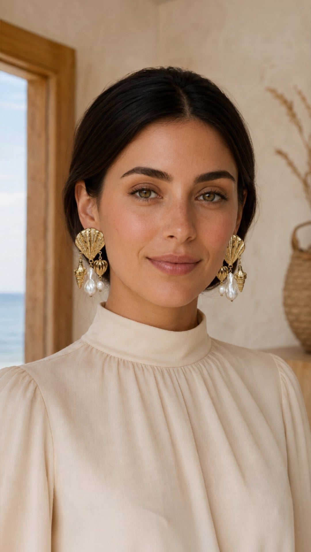 Amaya gold earing