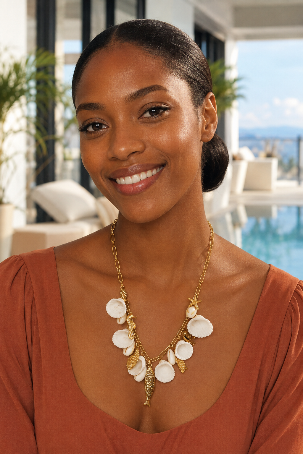 Mega gold necklace