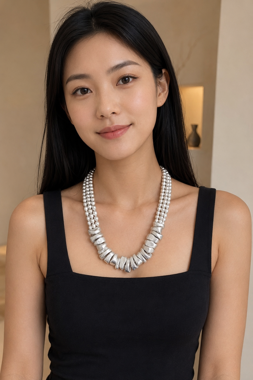 Silvia silver necklace