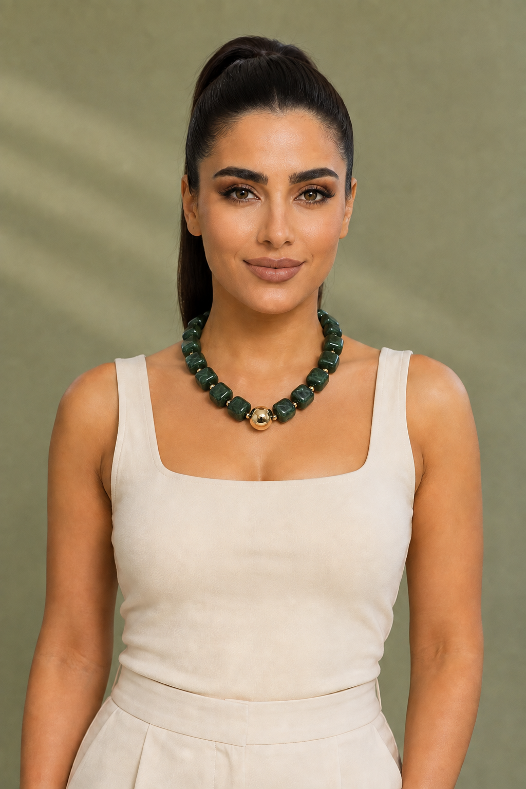 Jane Emerald Orb necklace