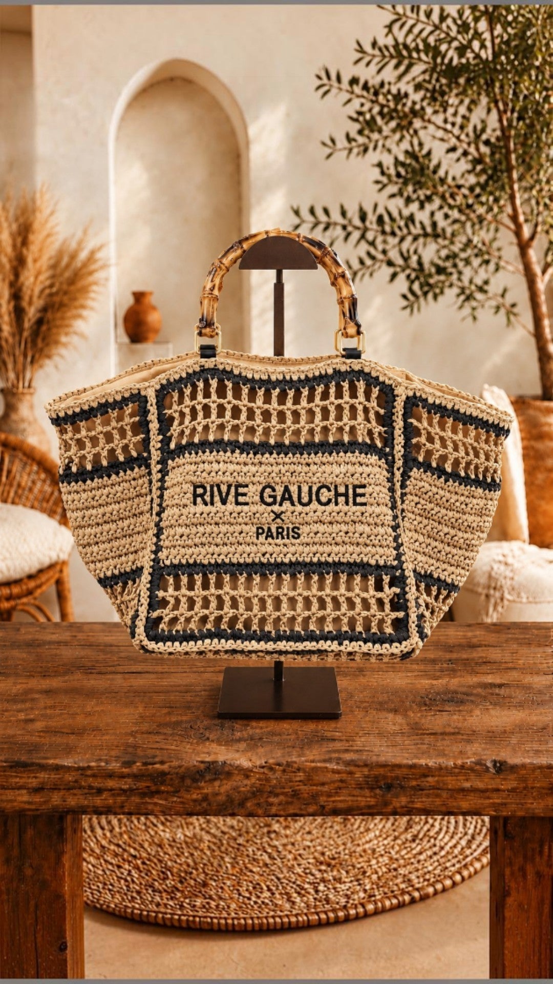 Rive gauche camel bag